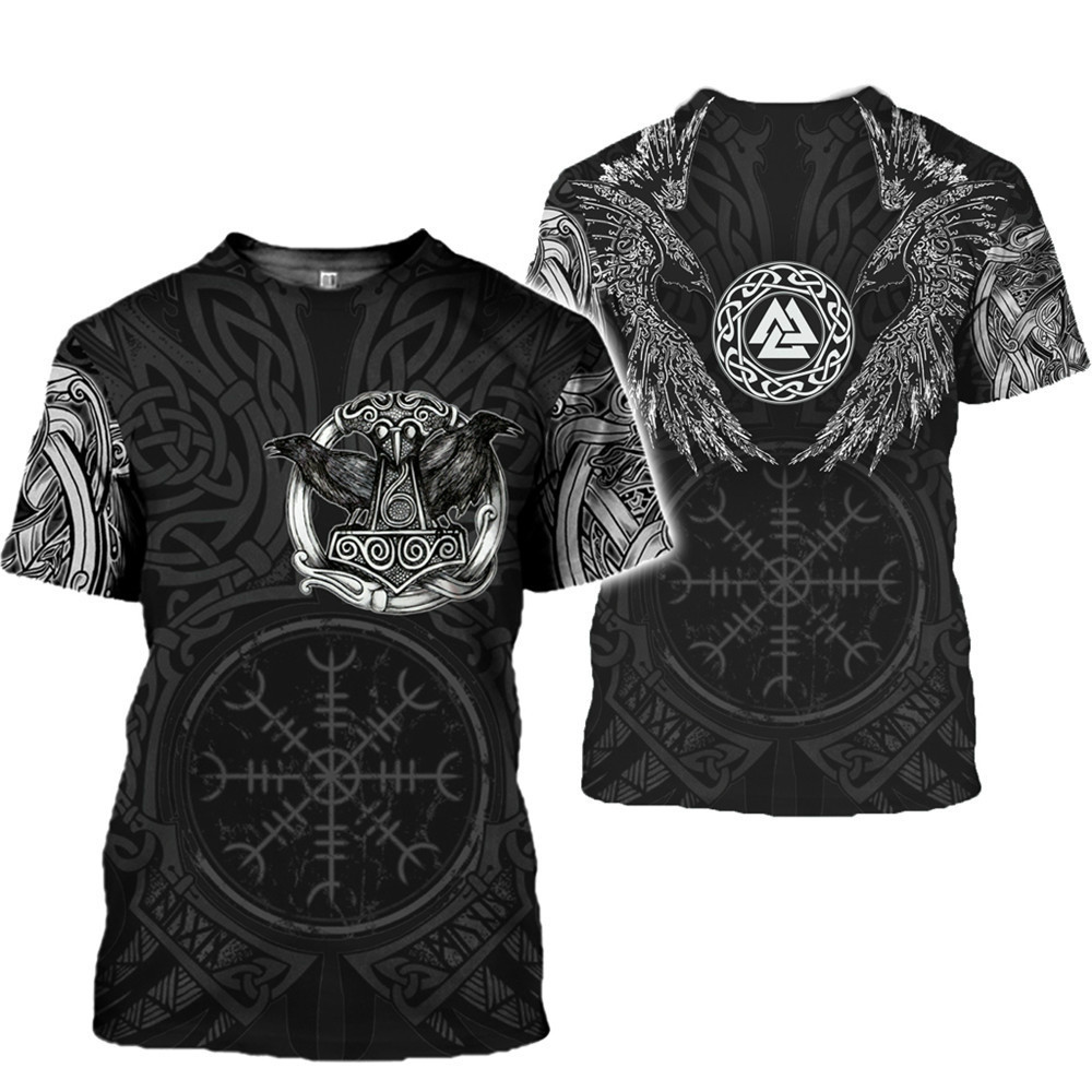 T-shirt de sport viking homme Fureur de Fenrir en maille respirante Terre Viking