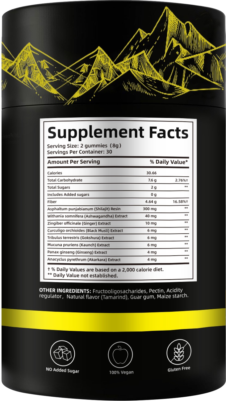 Gummies Vitalité "Force d'Odin" – Shilajit Pur de l'Himalaya & Énergie – Image 3