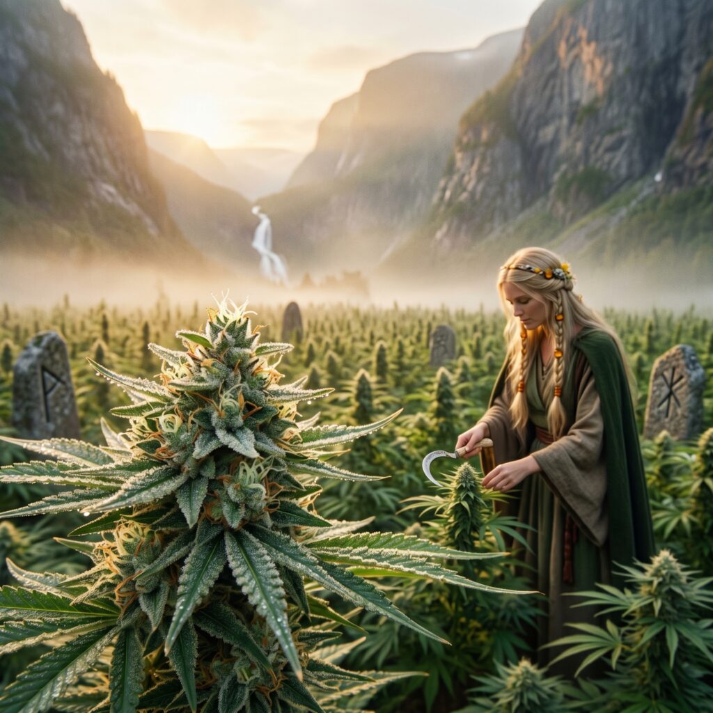 Fleur de CBD premium cultivée de manière artisanale par Terre Viking en Normandie