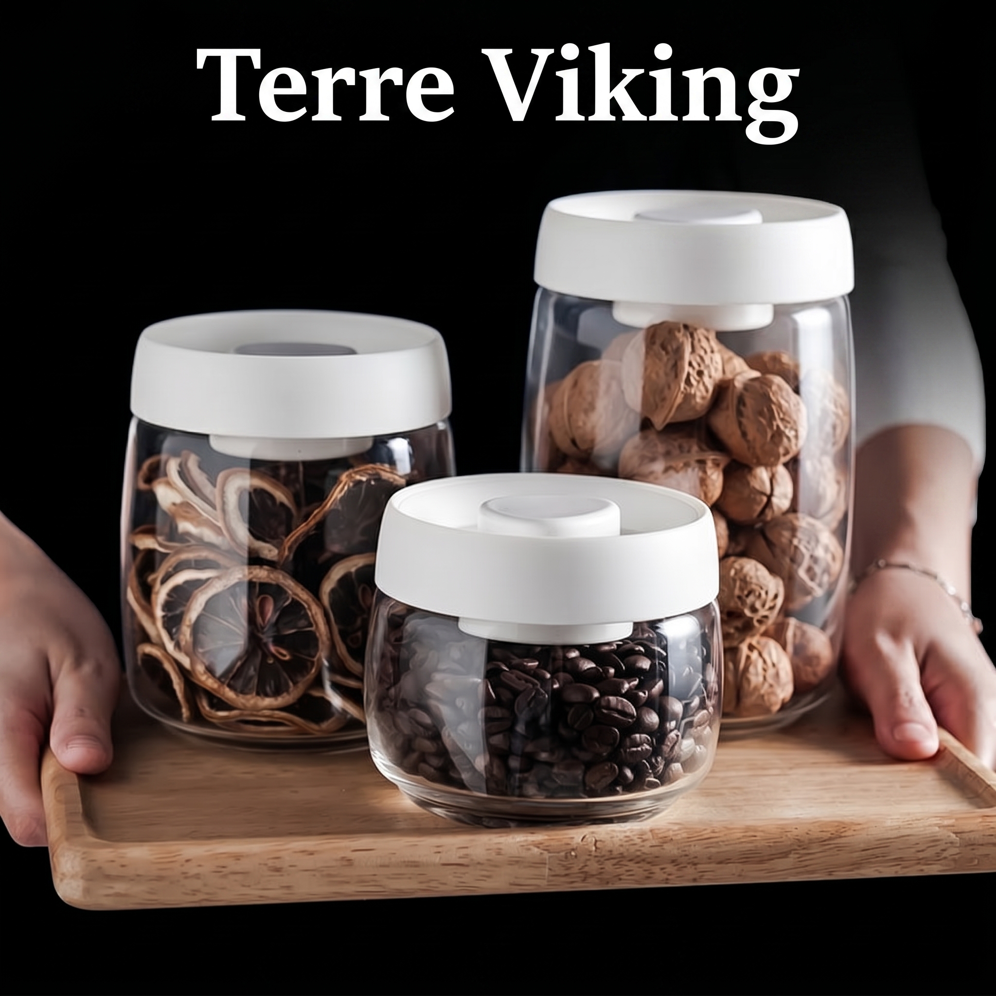 Bocal hermetique verre Urne d Eir pour conservation sous vide Terre Viking