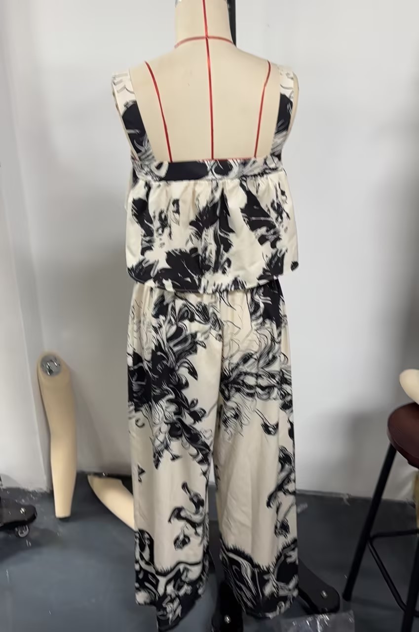 Ensemble d'Été Scandinave "Midsommar" - Top Fluide & Pantalon Large – Image 2