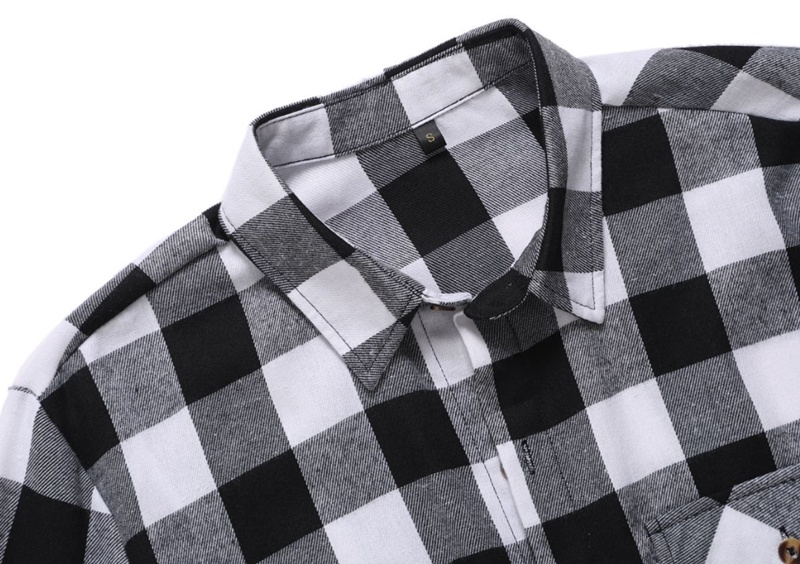 Chemise en Flanelle "Nordic Frost" - Carreaux Noir et Blanc – Image 4