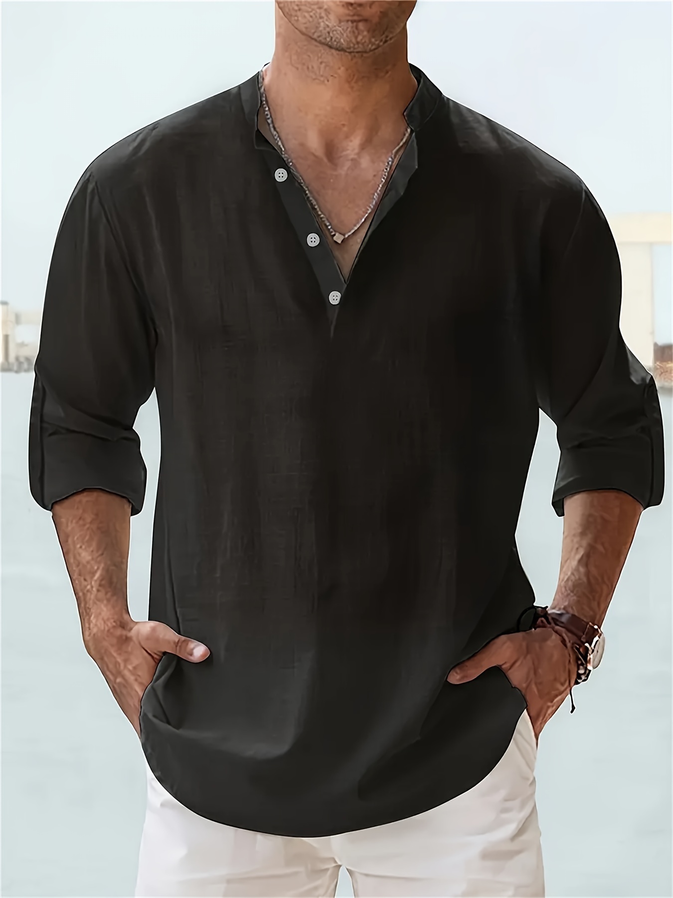 Chemise Viking d'Été en Tissu Gaufré - Coupe Décontractée et Authentique – Image 2