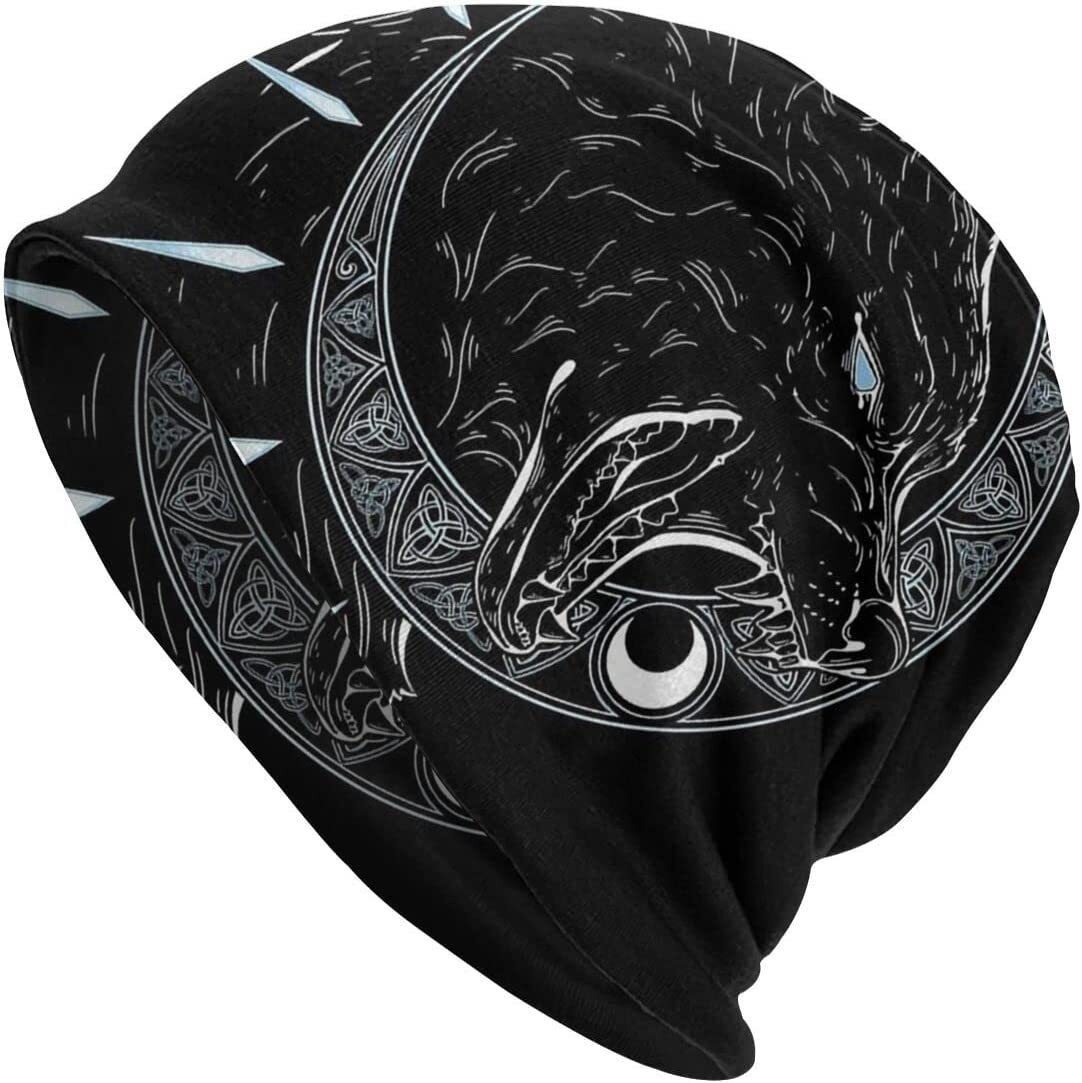 Bonnet Viking "Loup Fenrir" - Double Couche et Doux - Style Nordique – Image 9