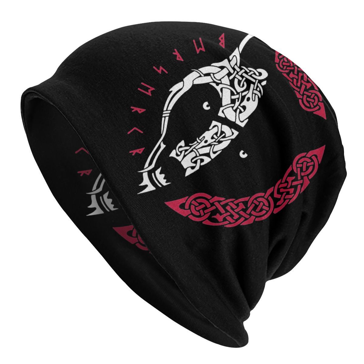 Bonnet Viking "Loup Fenrir" - Double Couche et Doux - Style Nordique – Image 8