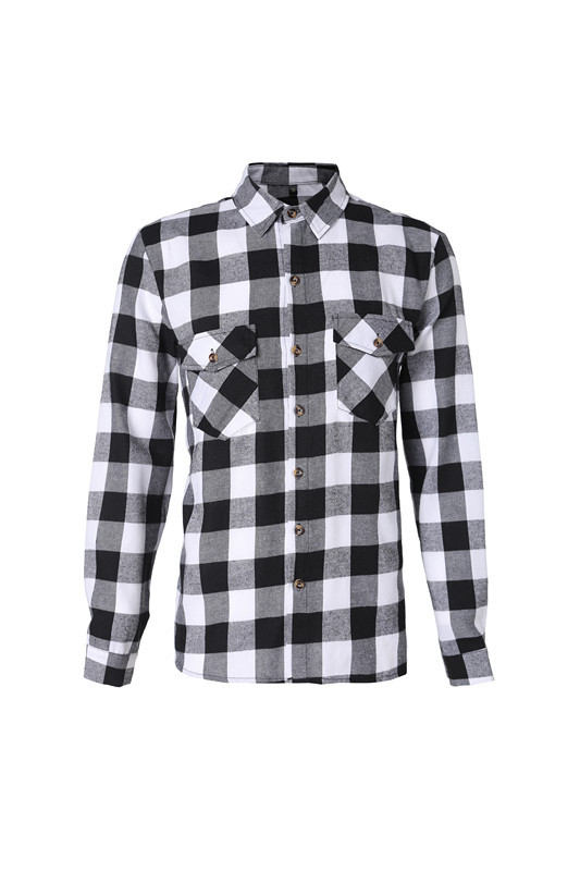 Chemise en Flanelle "Nordic Frost" - Carreaux Noir et Blanc – Image 5