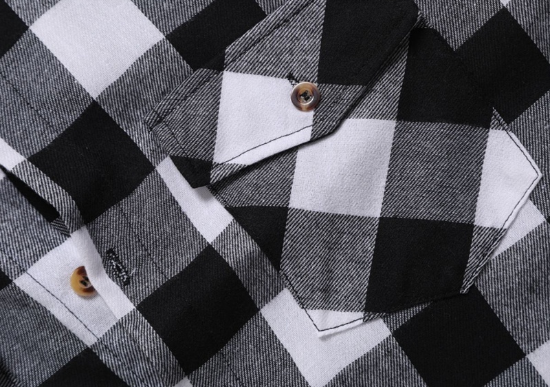 Chemise en Flanelle "Nordic Frost" - Carreaux Noir et Blanc – Image 3