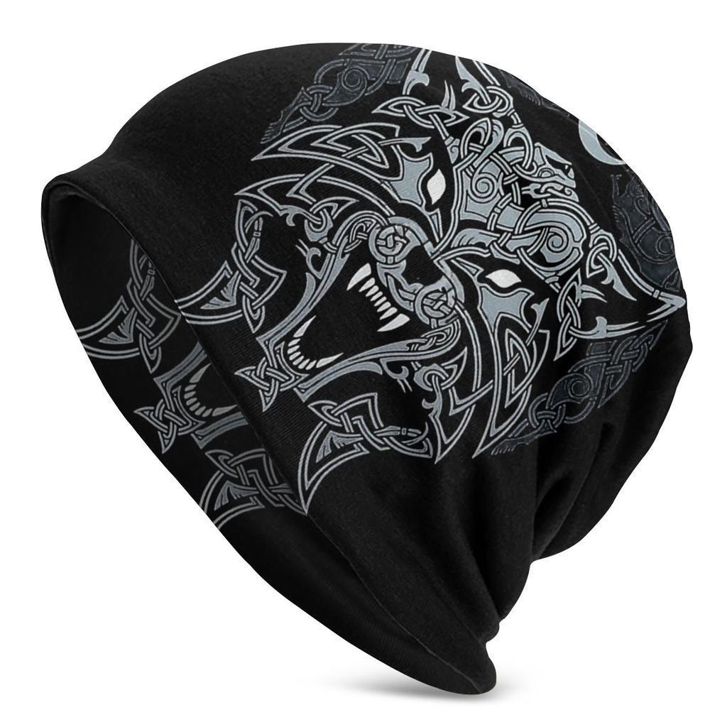 Bonnet Viking "Loup Fenrir" - Double Couche et Doux - Style Nordique – Image 4